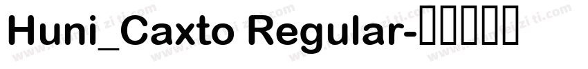 Huni_Caxto Regular字体转换
